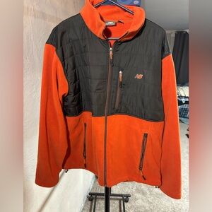 New Balance Men's Black and Orange Performance Jacket